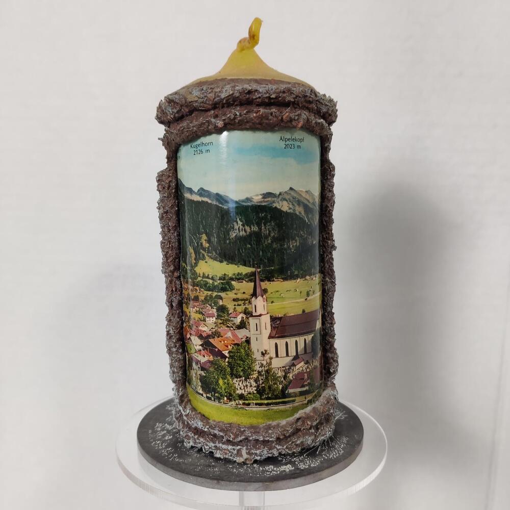 Bunnadern Candle Swiss Vintage 1970s Souvenir Swiss Alps
